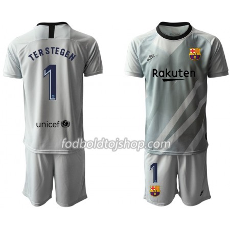 FC Barcelona Målmands Fodboldsæt TER STEGEN 1 Børn I 2019-20 S/S (+ Korte bukser)